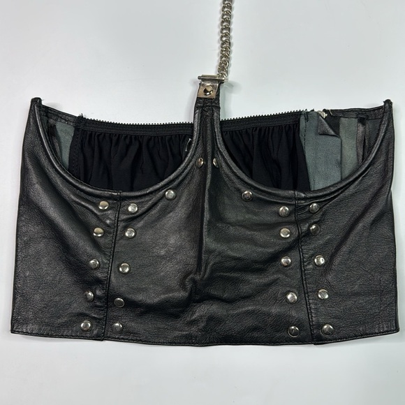 Elegant Moments Leather Lingerie Open Cup Top Size 3X - Picture 3 of 10